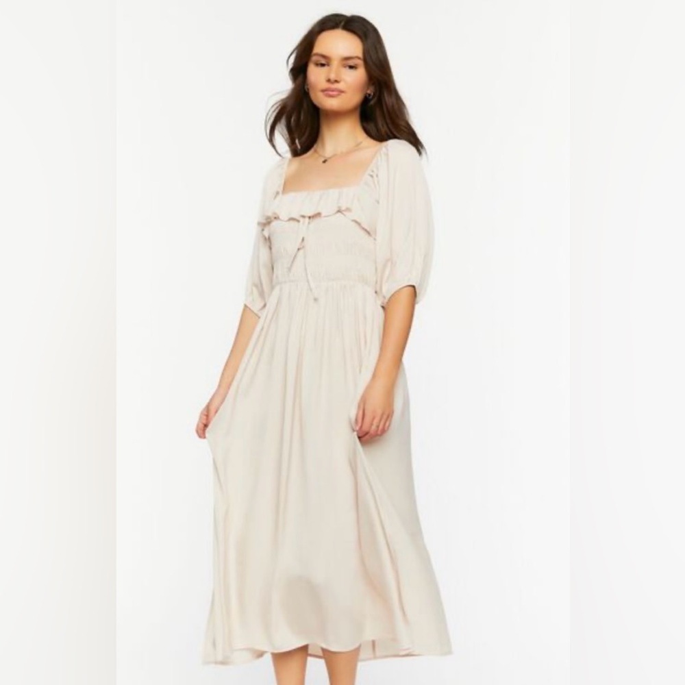Shirted Puff Sleeve Dress from Forever 21